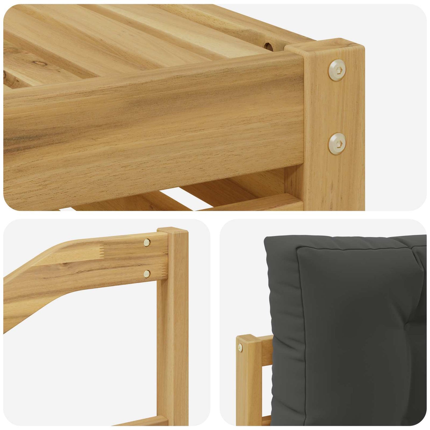 Udendørs sofagruppe 4 stk. Hvid og antracit Polyester