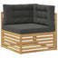 Udendørs sofagruppe 9 stk. Hvid og antracit Massivt Akacietræ