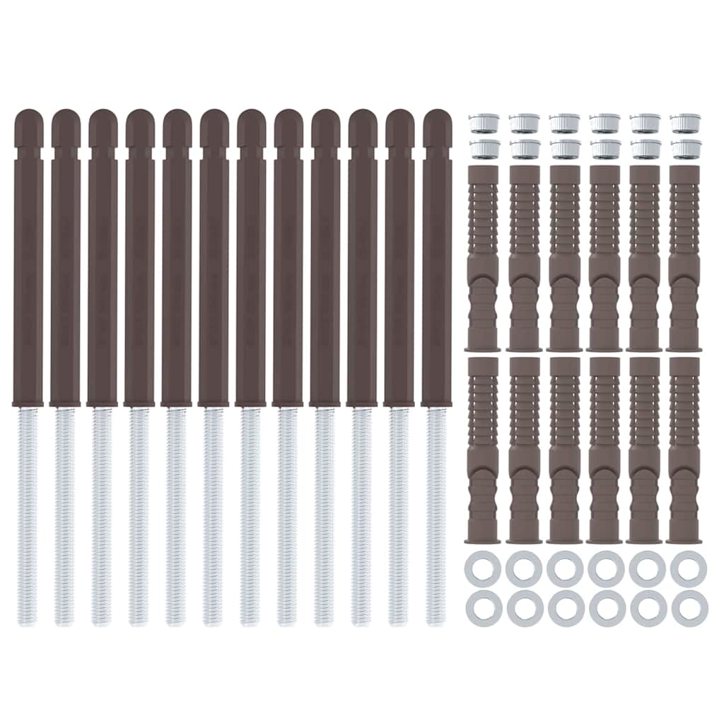 Flydende hyldebeslag 12 pcs Beige Ø10 x 170 mm Stål
