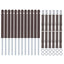 Flydende hyldebeslag 12 pcs Beige Ø12 x 190 mm Stål