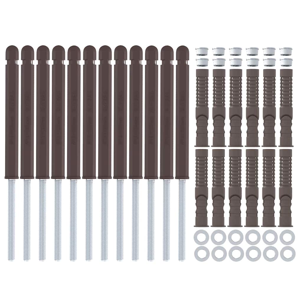 Flydende hyldebeslag 12 pcs Beige Ø12 x 190 mm Stål