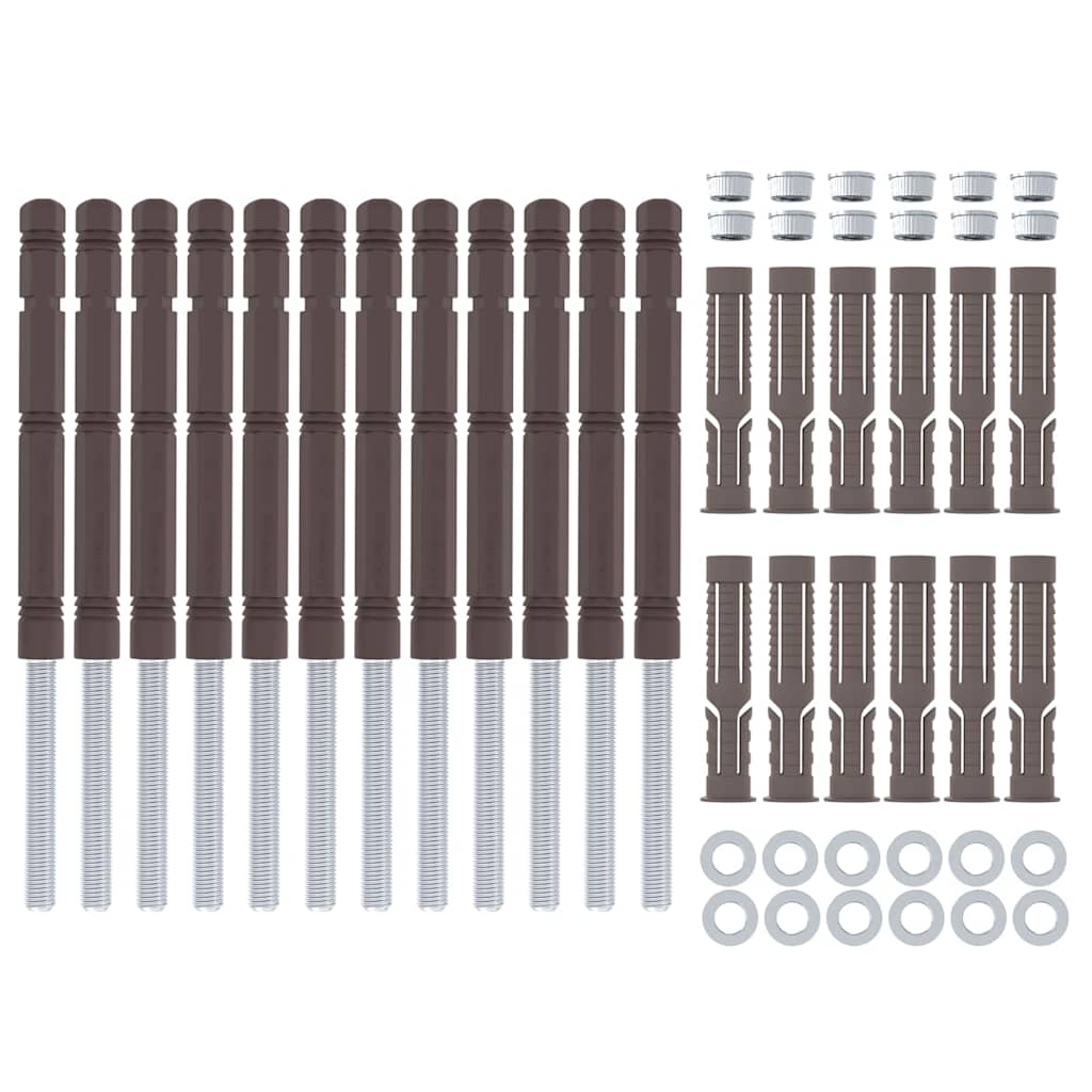 Flydende hyldebeslag 12 pcs Beige Ø14 x 210 mm Stål