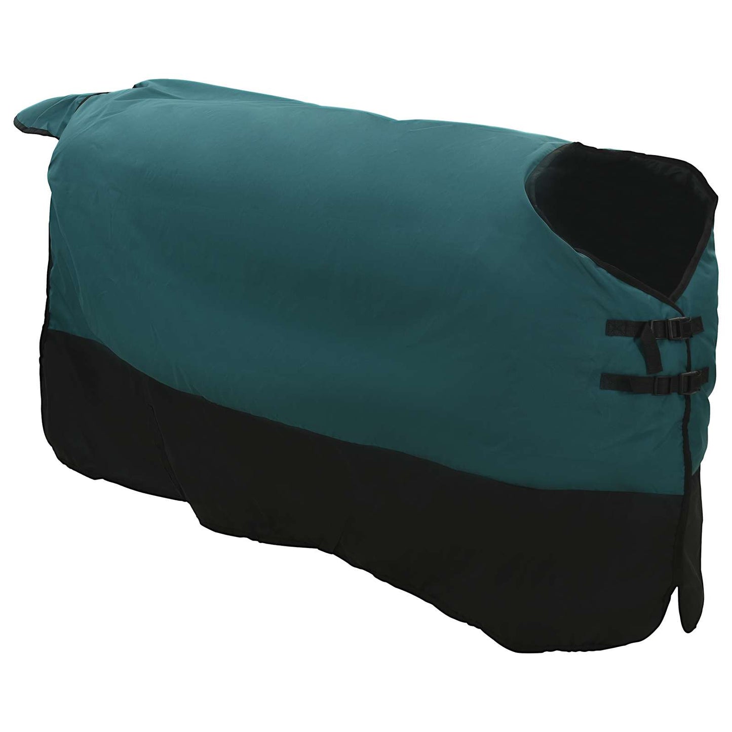Hestetæppe Mørk Grøn og Sort 135 cm Polyester