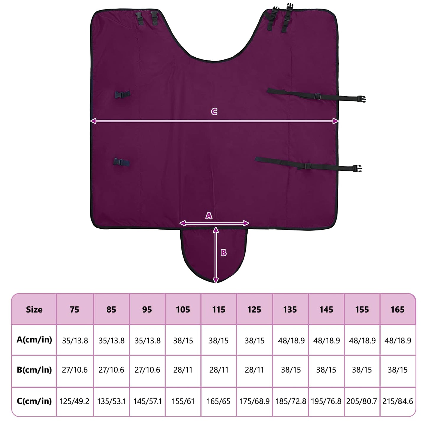 Hestetæppe Mørk Grøn og Sort 145 cm Polyester