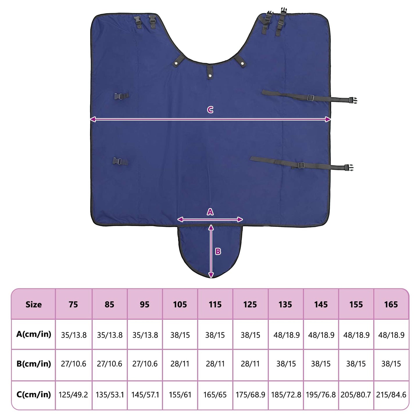 Hestetæppe Mørk Grøn og Sort 135 cm Polyester