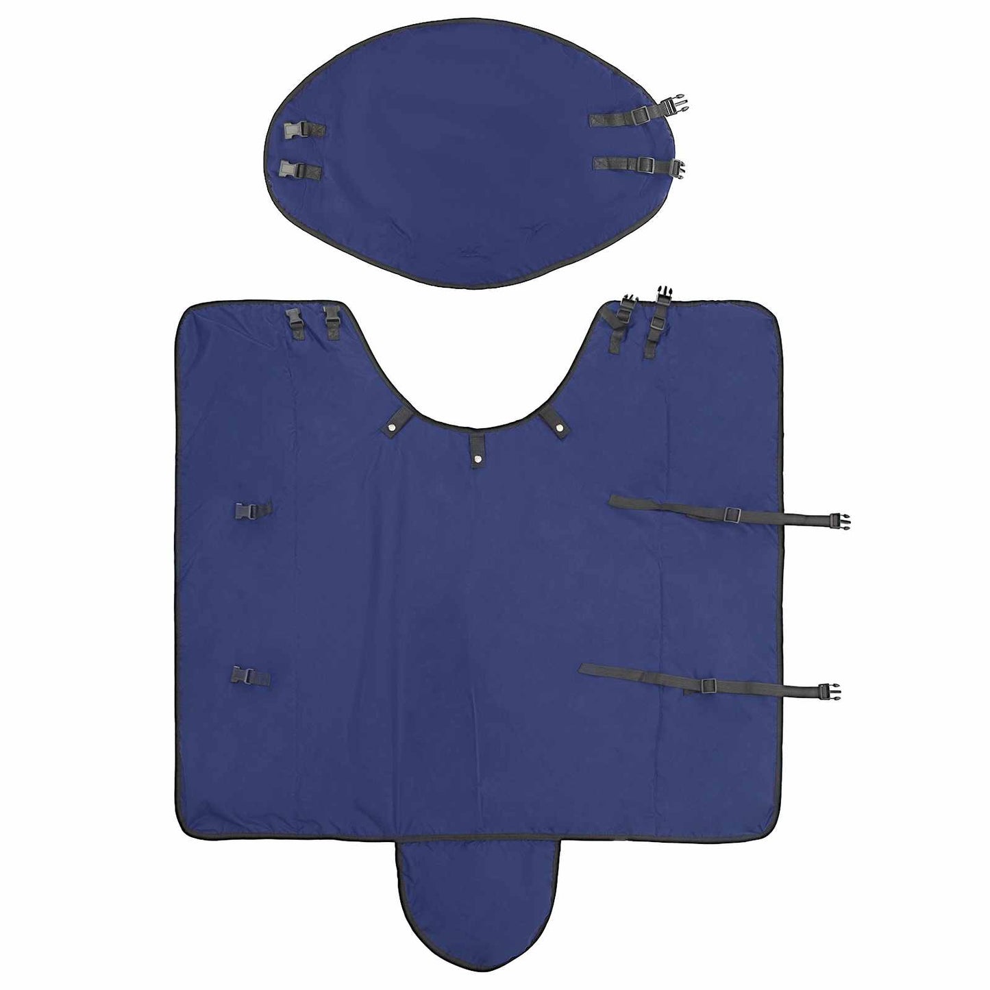 Hestetæppe Mørk Grøn og Sort 135 cm Polyester