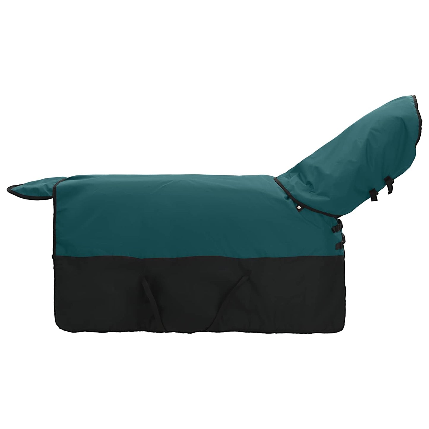 Hestetæppe Mørk Grøn og Sort 75 cm Polyester