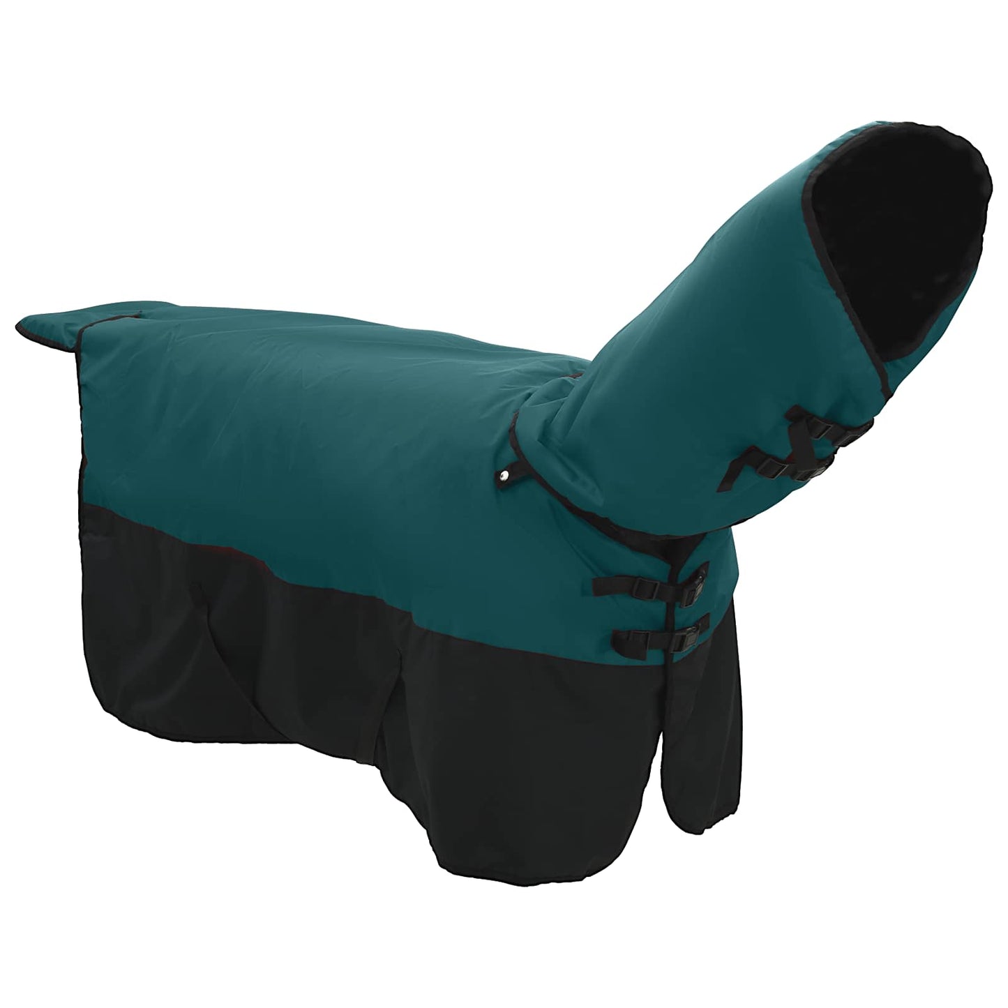 Hestetæppe Mørk Grøn og Sort 75 cm Polyester