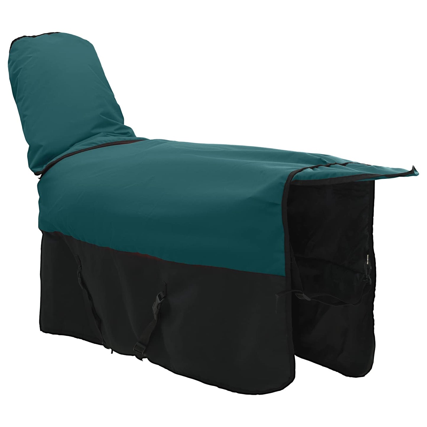 Hestetæppe Mørk Grøn og Sort 115 cm Polyester