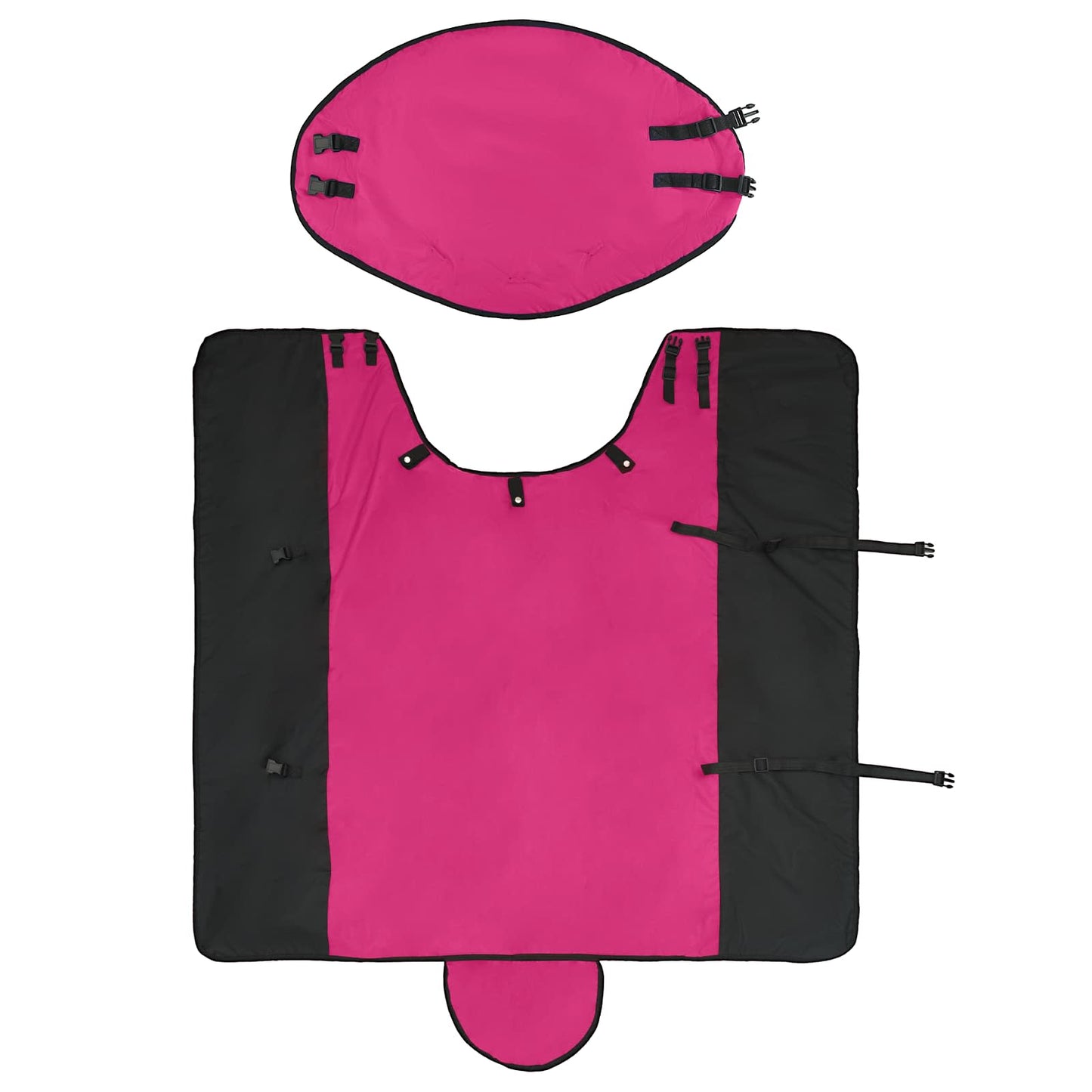 Hestetæppe Pink og Sort 125 cm Polyester