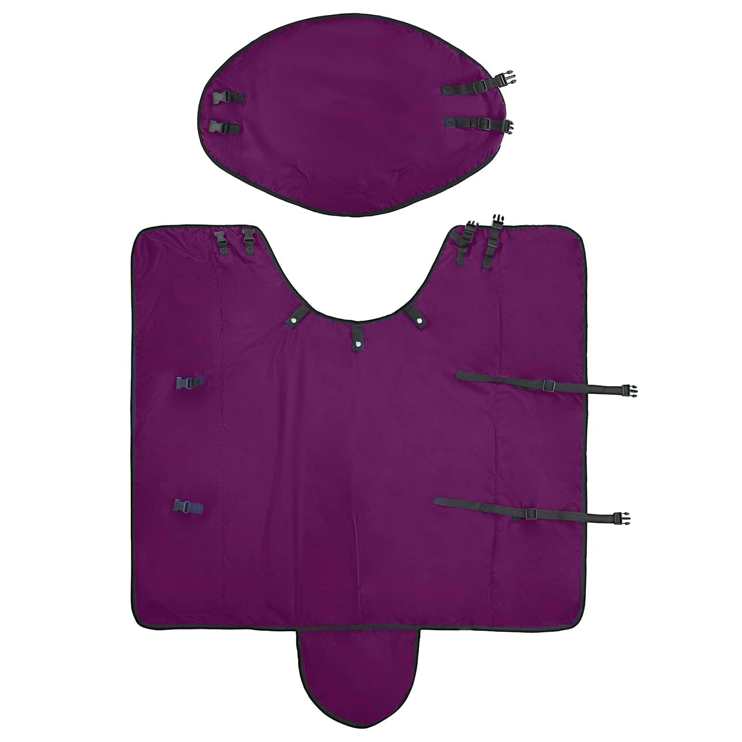 Hestetæppe Mørk Grøn og Sort 105 cm Polyester