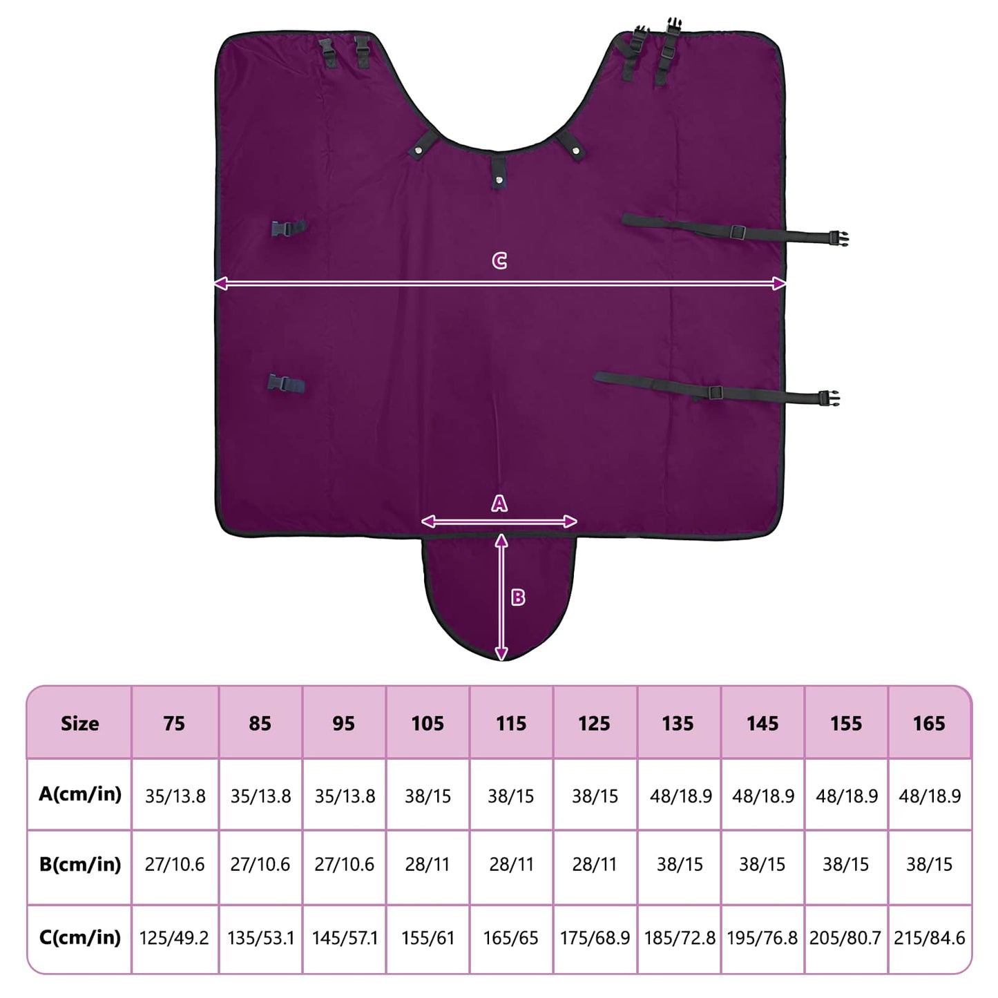 Hestetæppe Mørk Grøn og Sort 155 cm Polyester