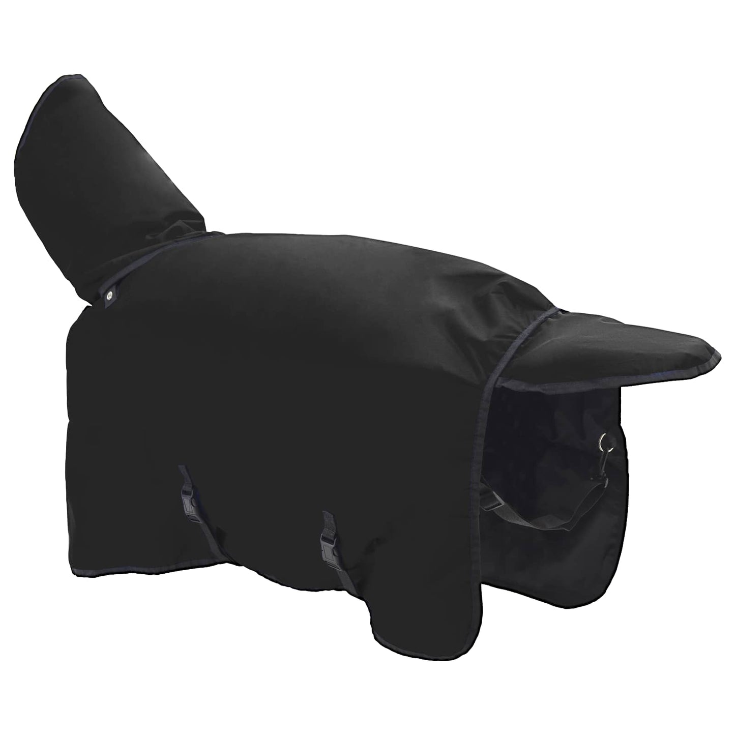 Hestetæppe Mørk Grøn og Sort 145 cm Polyester
