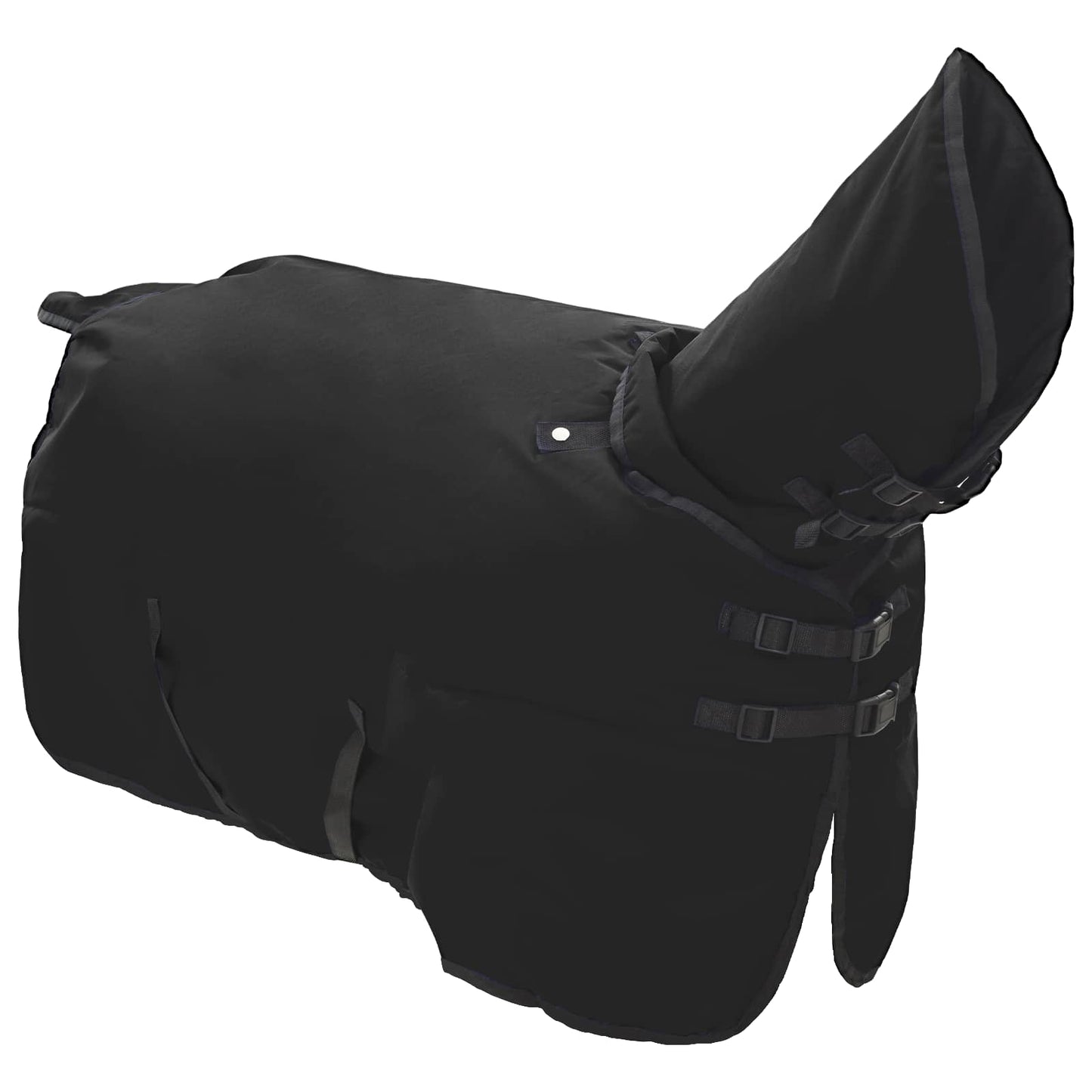 Hestetæppe Mørk Grøn og Sort 155 cm Polyester