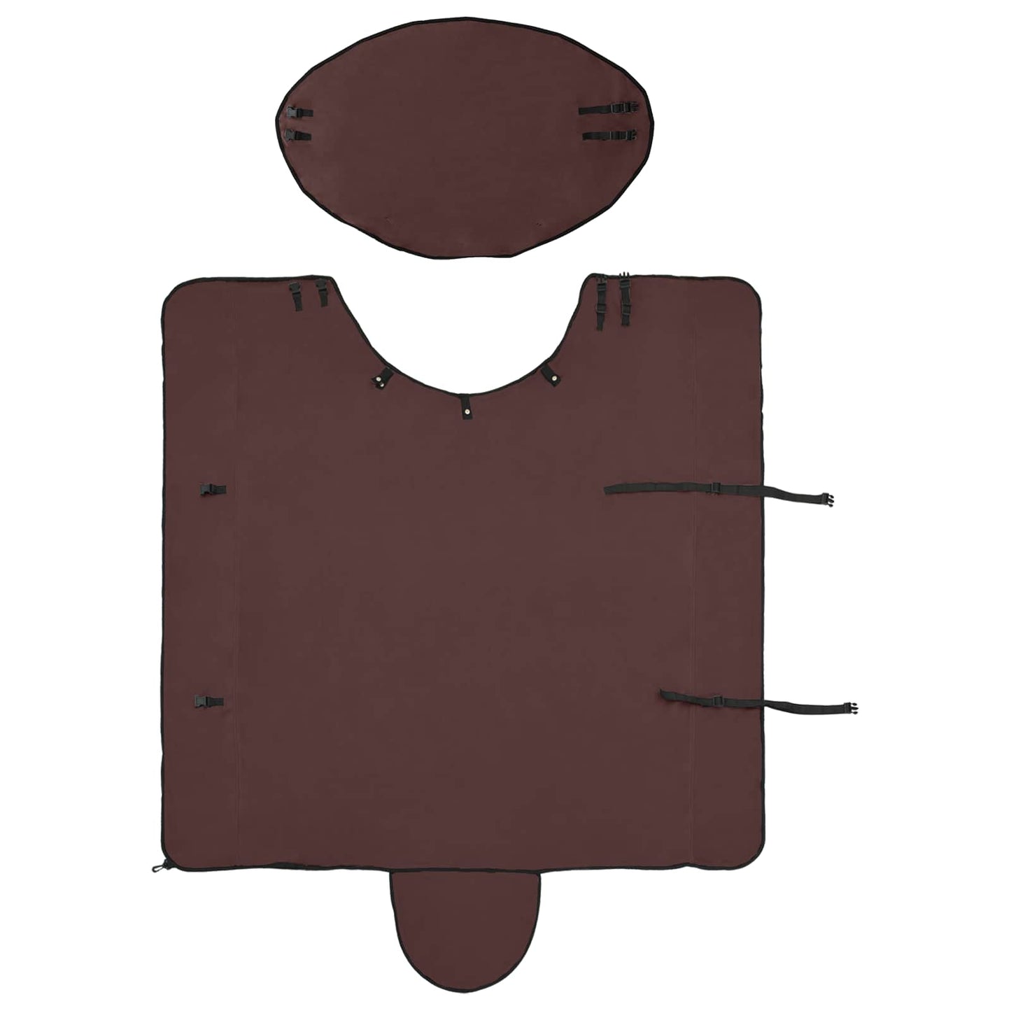 Hestetæppe Mørkebrun 125 cm Polyester