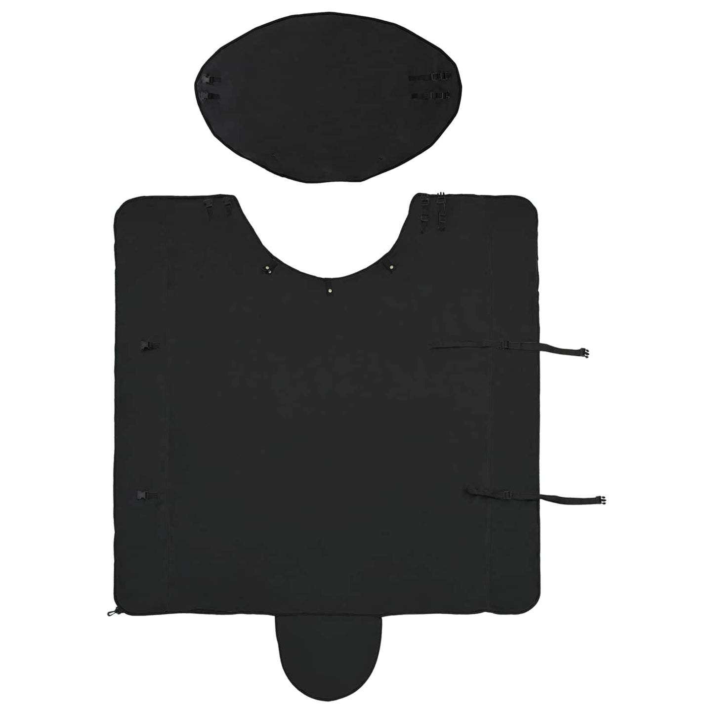 Hestetæppe Sort 165 cm Polyester