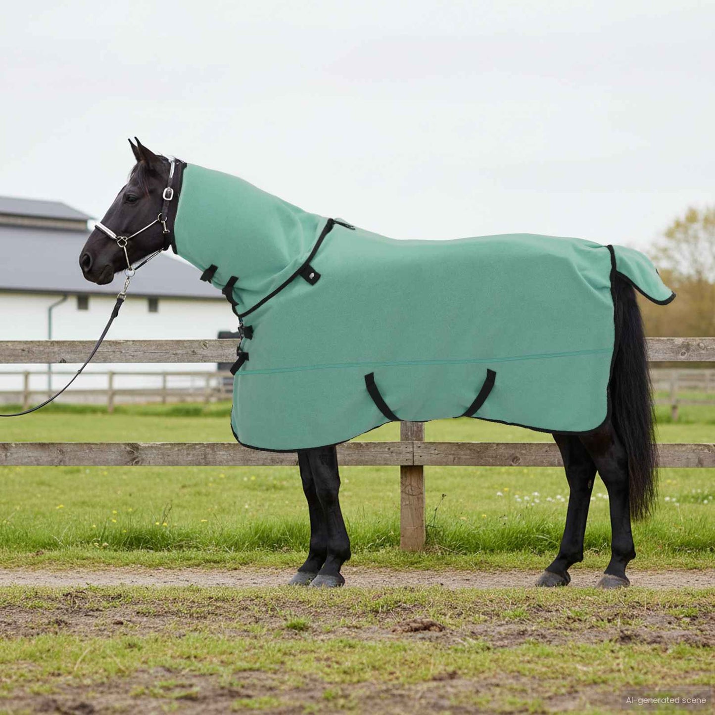 Hestetæppe Speciel grøn 135 cm Polyester