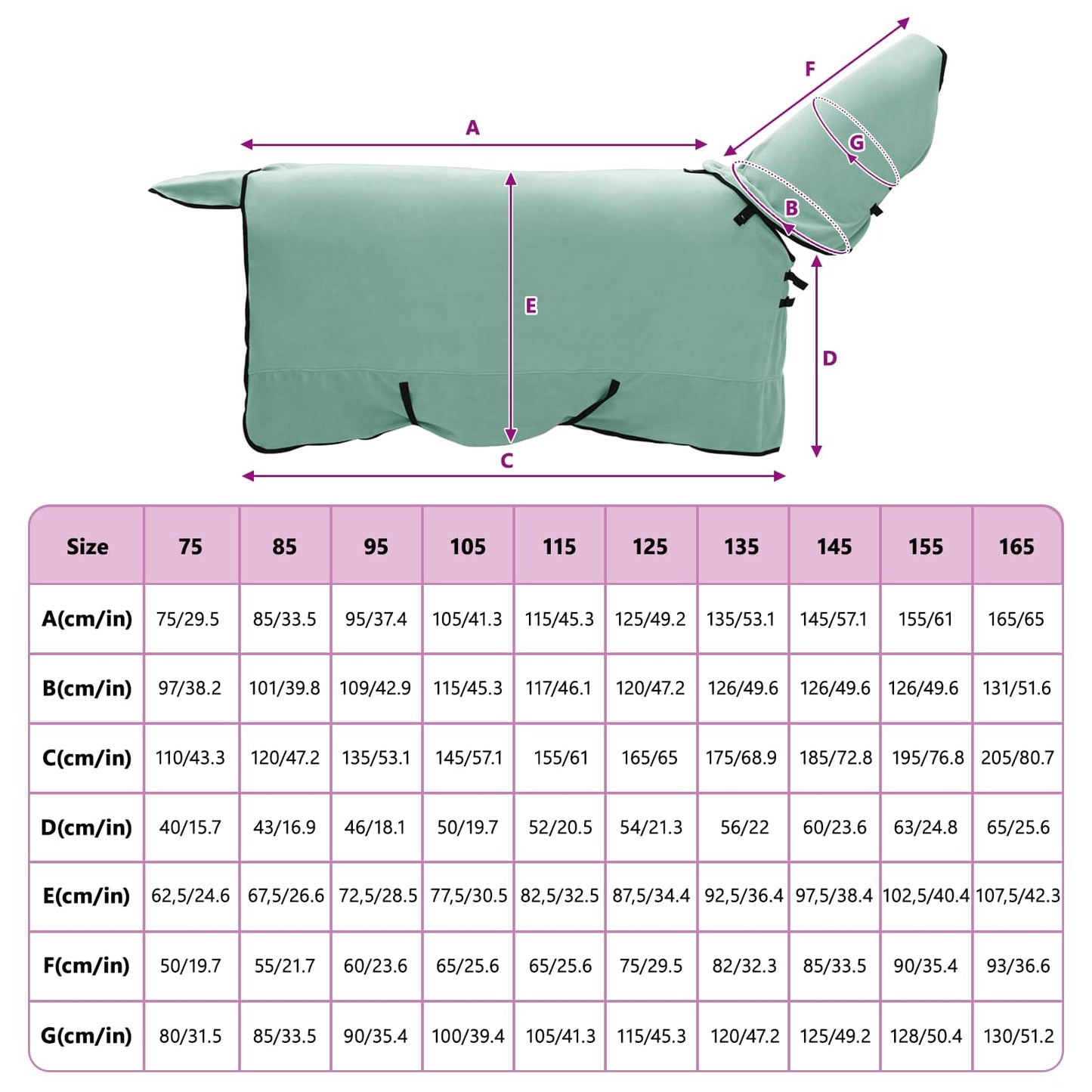 Hestetæppe Speciel grøn 135 cm Polyester