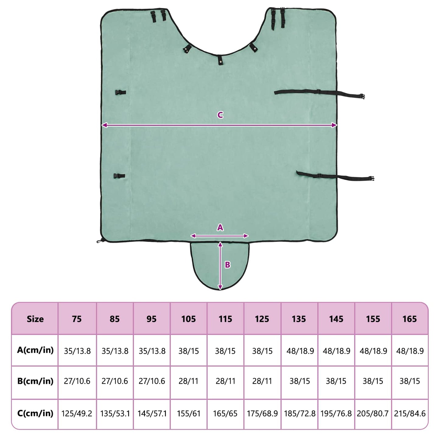 Hestetæppe Speciel grøn 155 cm Polyester