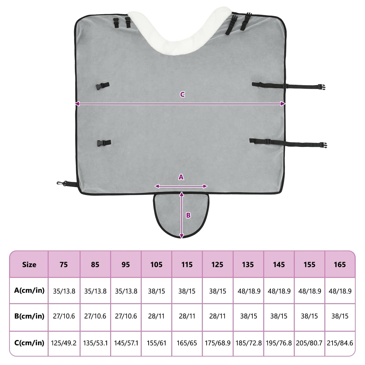 Hestetæppe Mørkegrøn 95 cm Polar fleece