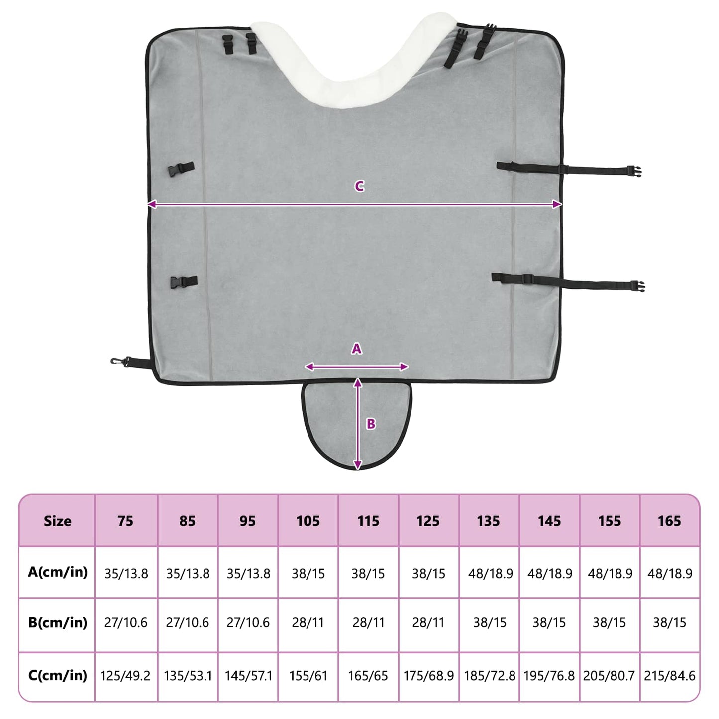 Hestetæppe Mørkegrøn 165 cm Polar fleece