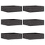 Plænekant 6 pcs Sort 40 x 40 x 13 cm Stål