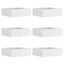 Plænekant 6 pcs Hvid 40 x 40 x 13 cm Stål