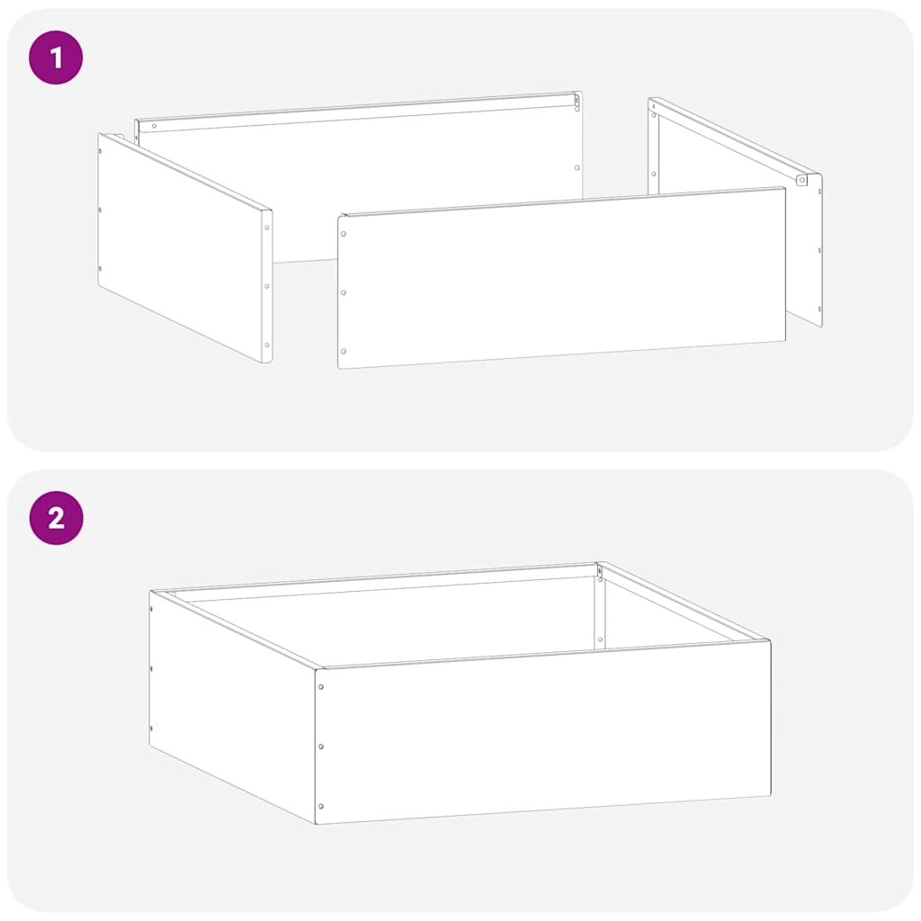 Plænekant 6 pcs Oliven grøn 40 x 40 x 13 cm Stål