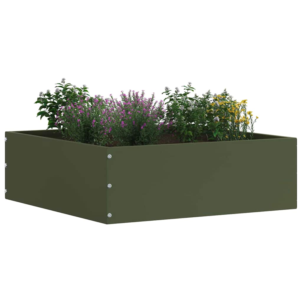 Plænekant 6 pcs Oliven grøn 40 x 40 x 13 cm Stål