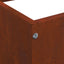 Plænekant Rusten 50 x 50 x 13 cm Cortenstål