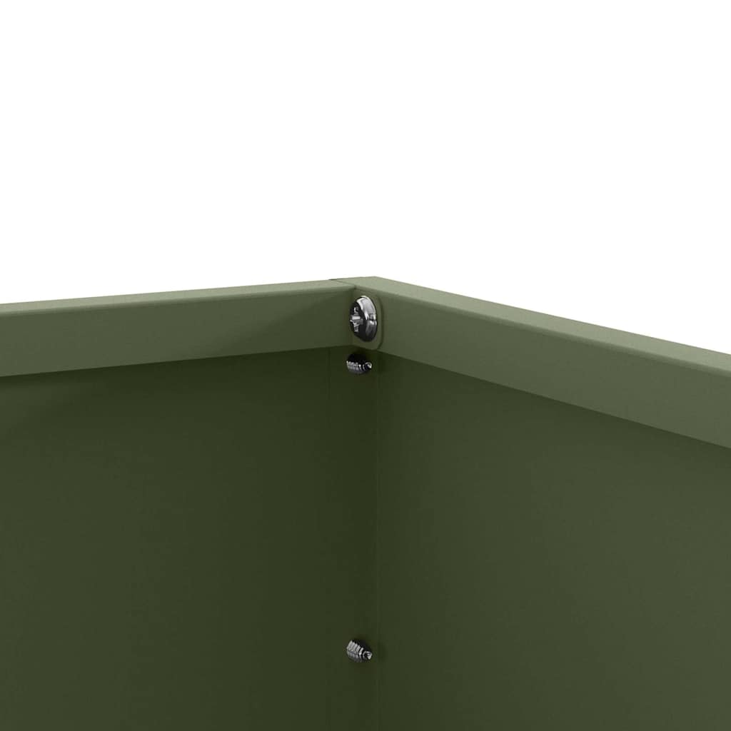 Plænekant 6 pcs Oliven grøn 60 x 60 x 13 cm Stål