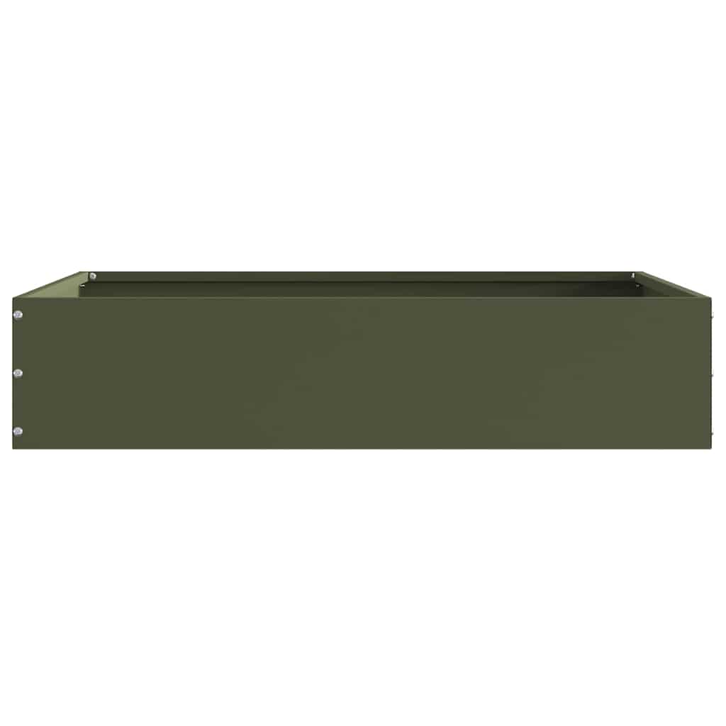 Plænekant 6 pcs Oliven grøn 60 x 60 x 13 cm Stål