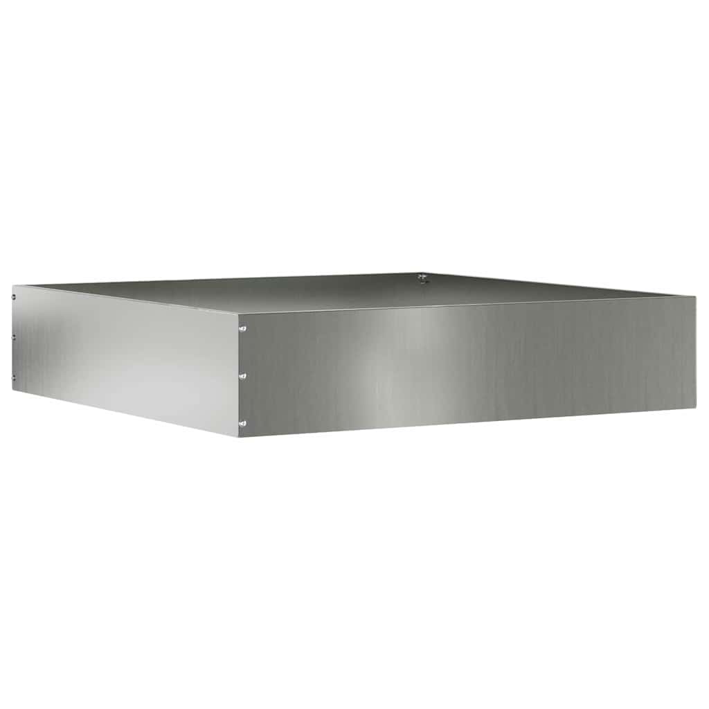 Plænekant 60 x 60 x 13 cm Galvaniseret stål Sølv
