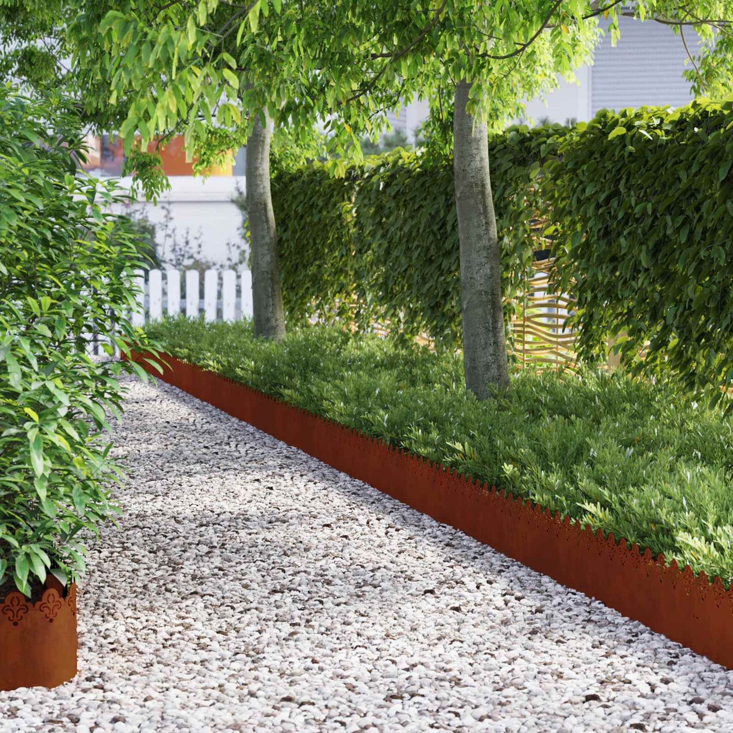 Plænekanter 10 pcs Rusten 103 x 0,05 x 22 cm Cortenstål