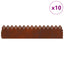 Plænekanter 10 pcs Rusten 103 x 0,05 x 22 cm Cortenstål