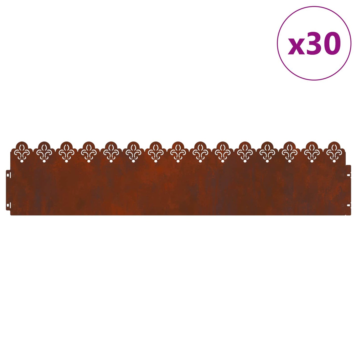 Plænekanter 30 pcs Rusten 103 x 0,05 x 22 cm Cortenstål