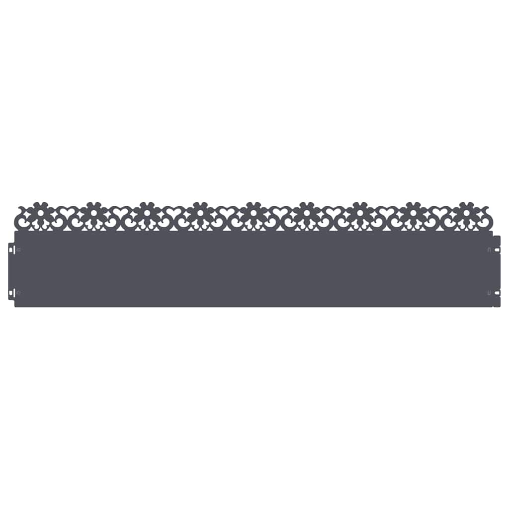 Plænekanter 10 pcs Antracit 103 x 0,05 x 22 cm Stål