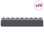 Plænekanter 20 pcs Antracit 103 x 0,05 x 22 cm Stål