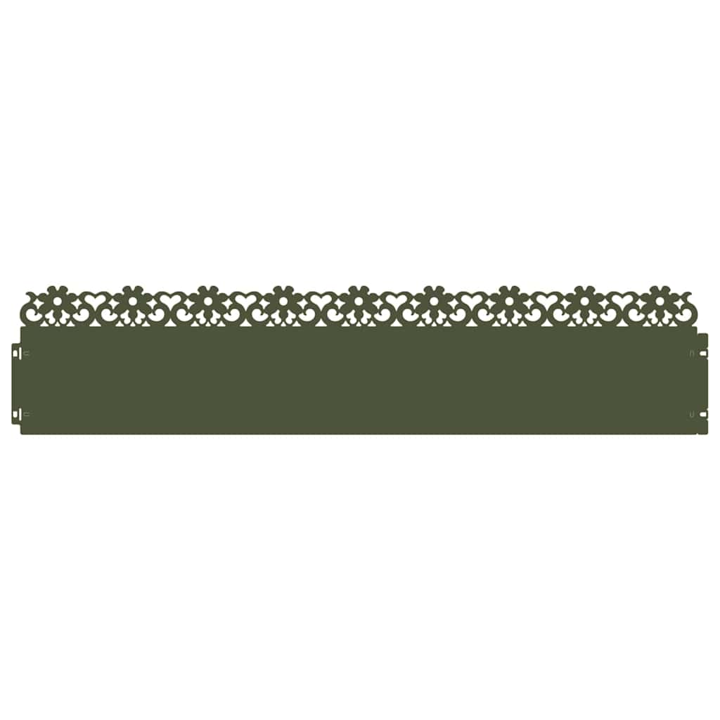 Plænekanter 30 pcs Oliven grøn 103 x 0,05 x 22 cm Stål