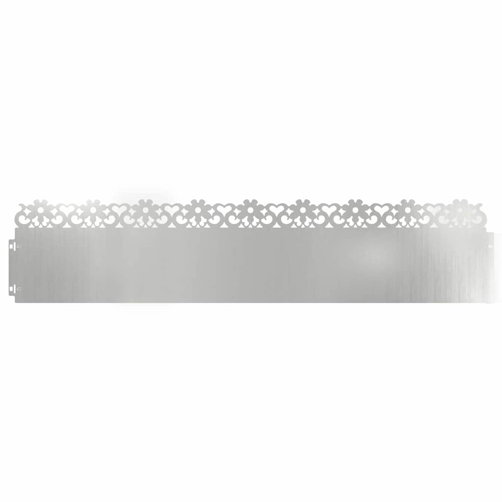 Plænekanter 10 pcs Sølv 103 x 0,05 x 22 cm Galvaniseret stål