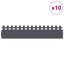 Plænekanter 10 pcs Antracit 103 x 0,05 x 22 cm Stål
