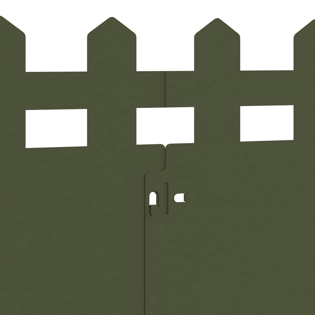 Plænekanter 20 pcs Oliven grøn 103 x 0,05 x 22 cm Stål