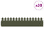 Plænekanter 30 pcs Oliven grøn 103 x 0,05 x 22 cm Stål
