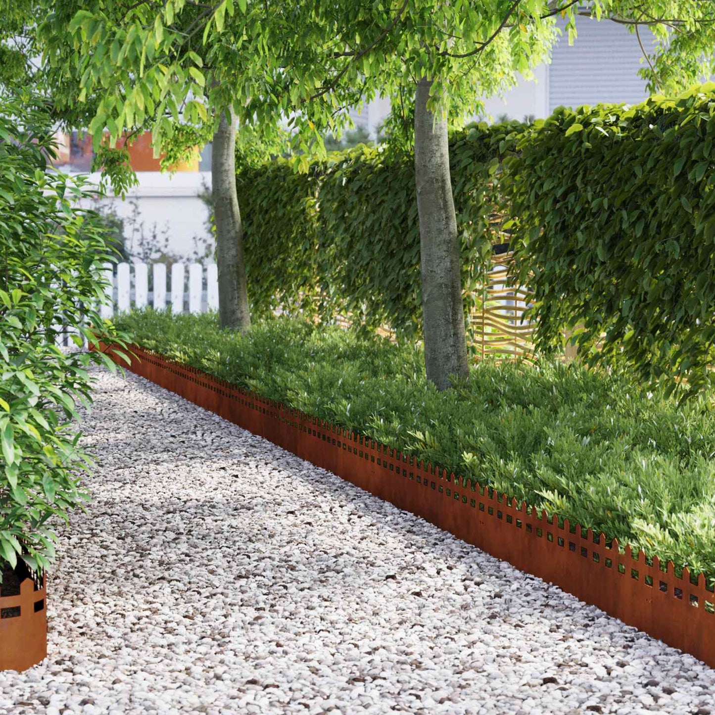 Plænekanter 20 pcs Rusten 103 x 0,05 x 22 cm Cortenstål