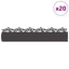 Plænekanter 20 pcs Sort 103 x 0,05 x 22 cm Stål
