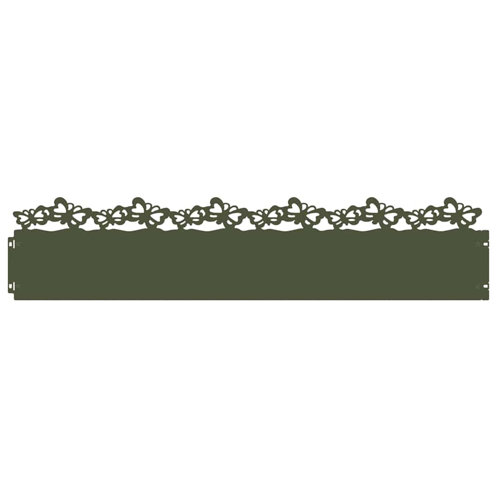 Plænekanter 20 pcs Oliven grøn 103 x 0,05 x 22 cm Stål