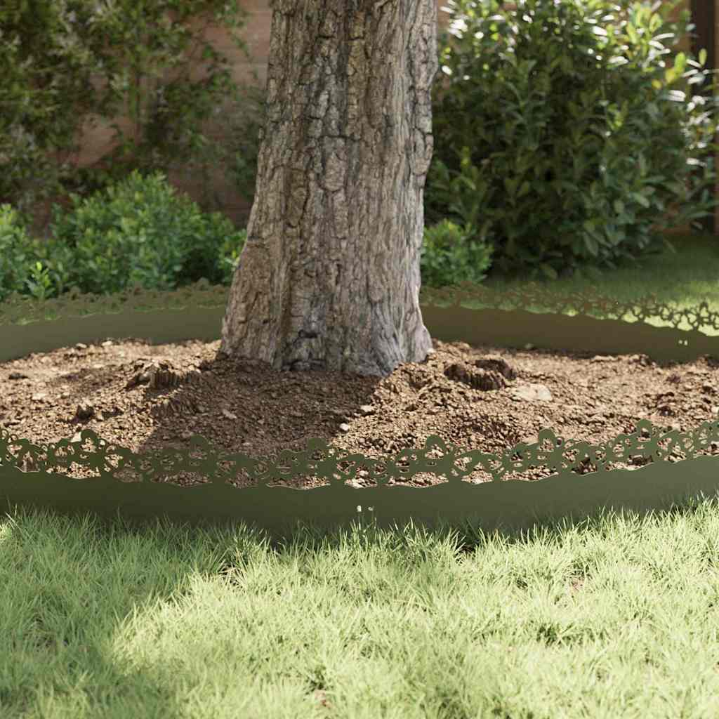 Plænekanter 30 pcs Oliven grøn 103 x 0,05 x 22 cm Stål