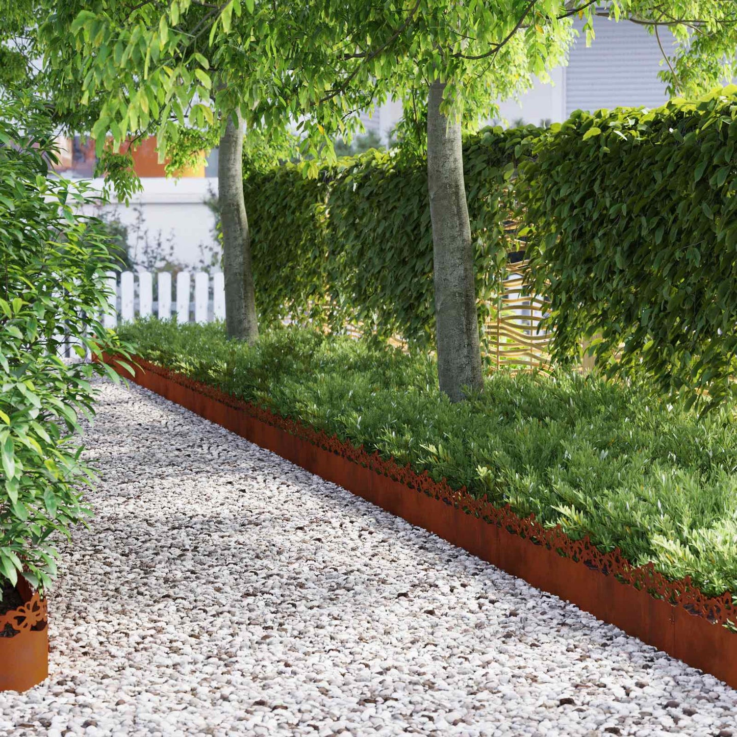 Plænekanter 30 pcs Rusten 103 x 0,05 x 22 cm Cortenstål