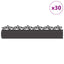 Plænekanter 30 pcs Sort 103 x 0,05 x 22 cm Stål