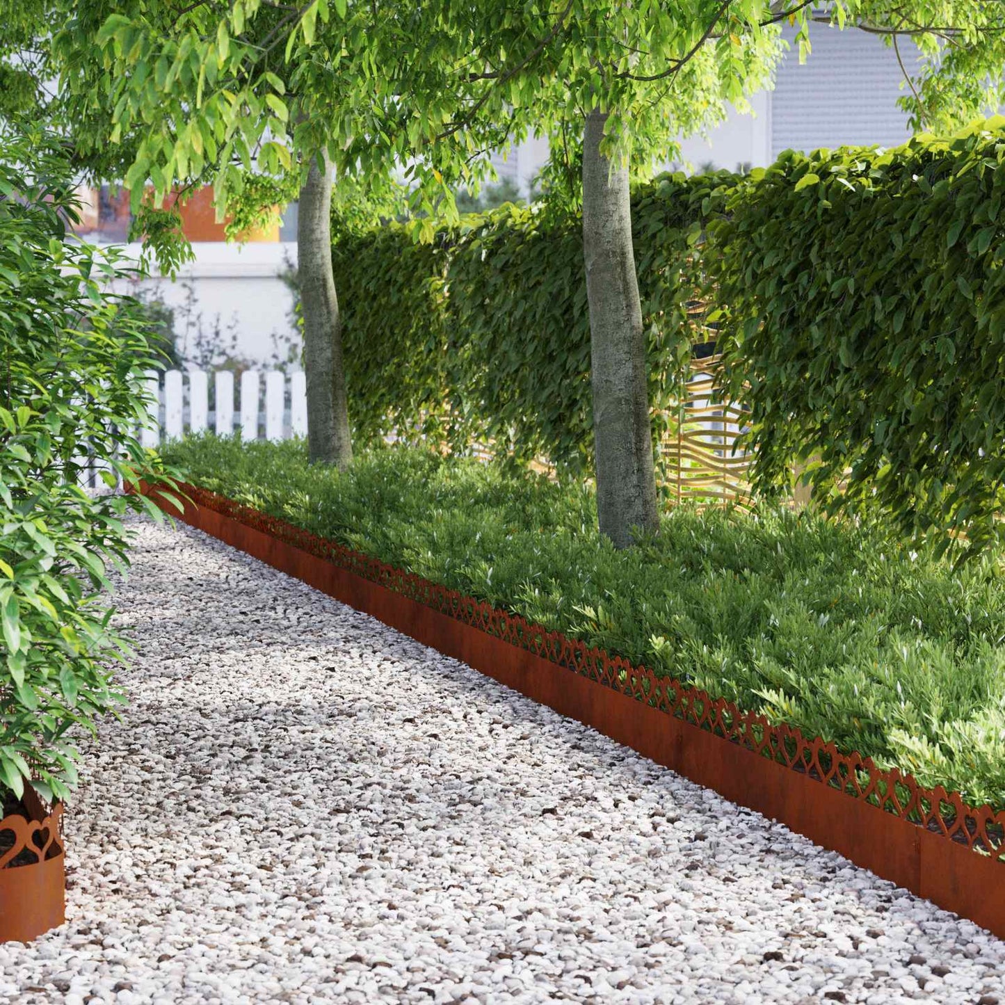Plænekanter 30 pcs Rusten 103 x 0,05 x 22 cm Cortenstål